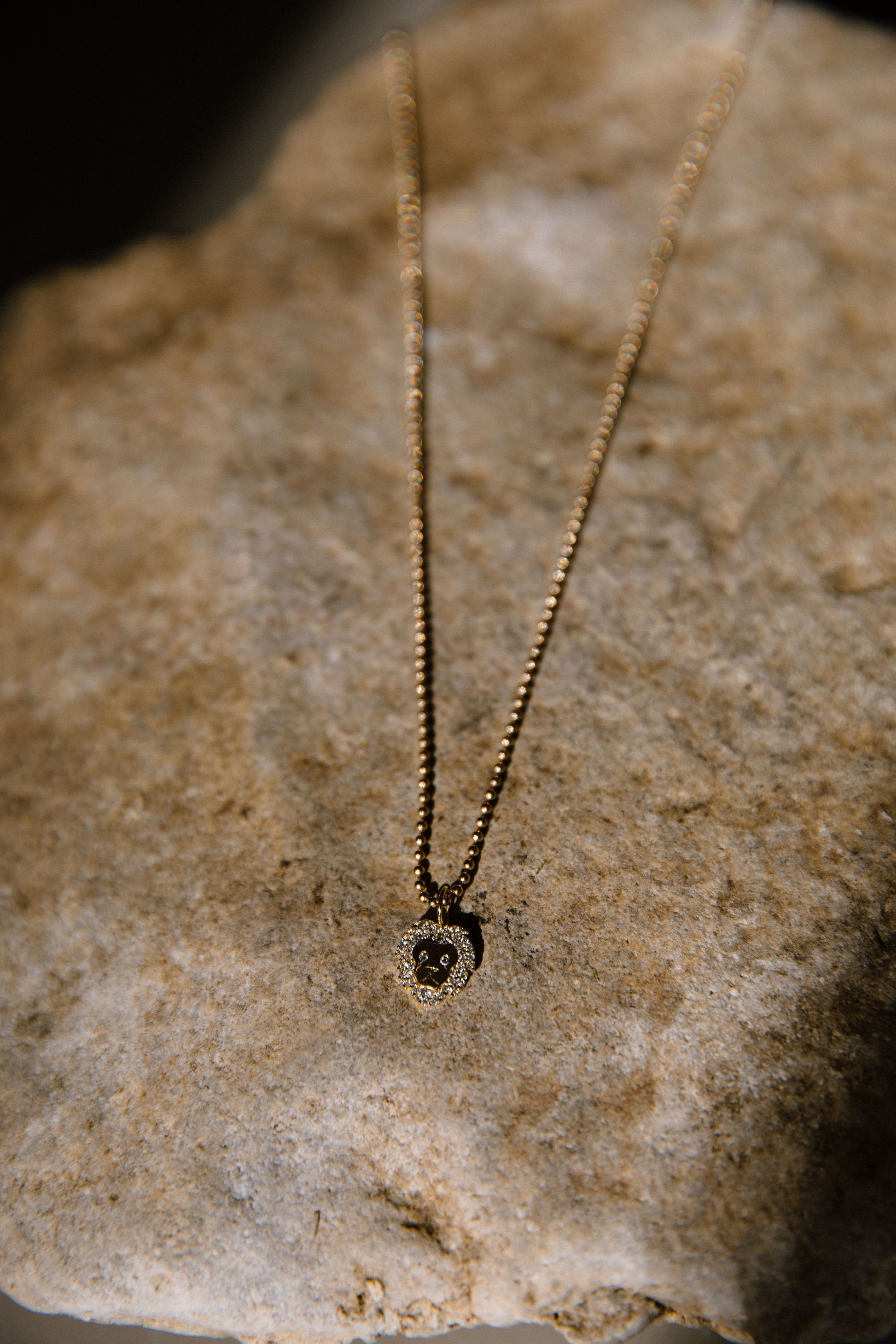 FIERCE + TENDER || Diamond Lion Pendant Necklace
