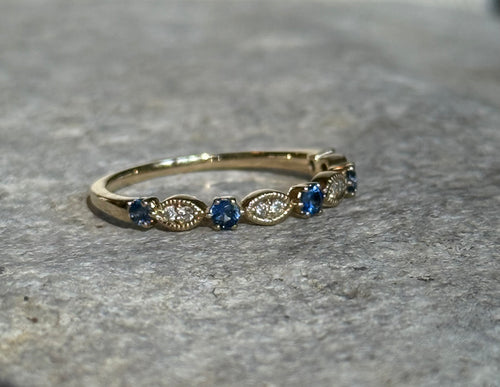 BRAVE LIGHT || Diamond + Blue Sapphire Ring