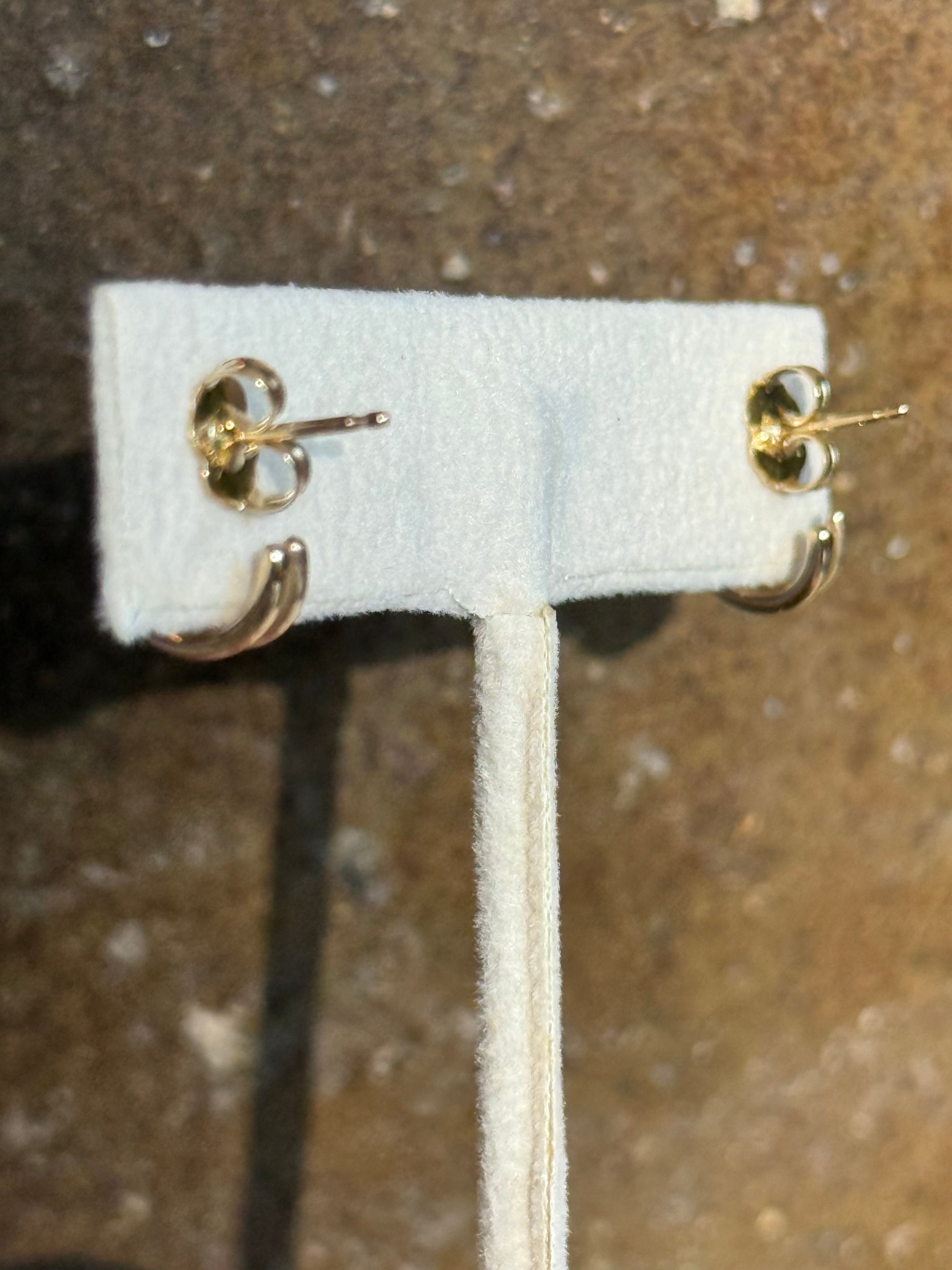 SACRED DUALITY || Small Split Hoop 14k Gold Earrings