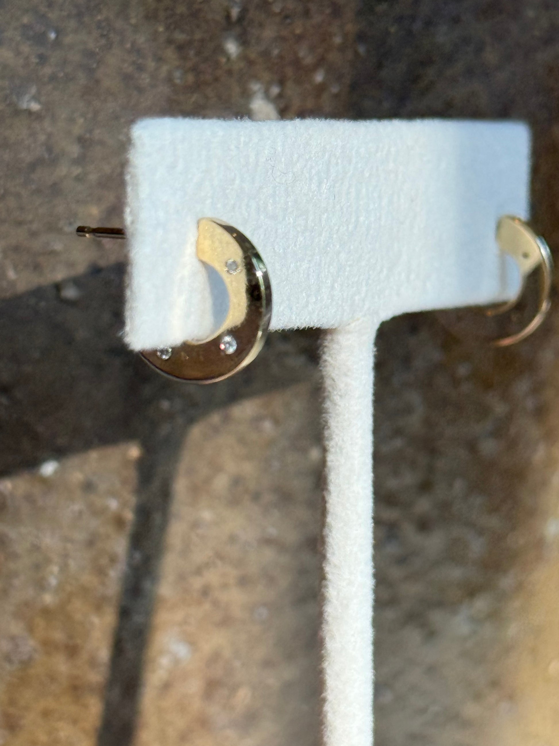 TRUE AURA || Diamond Accented Flat Hoop Earrings