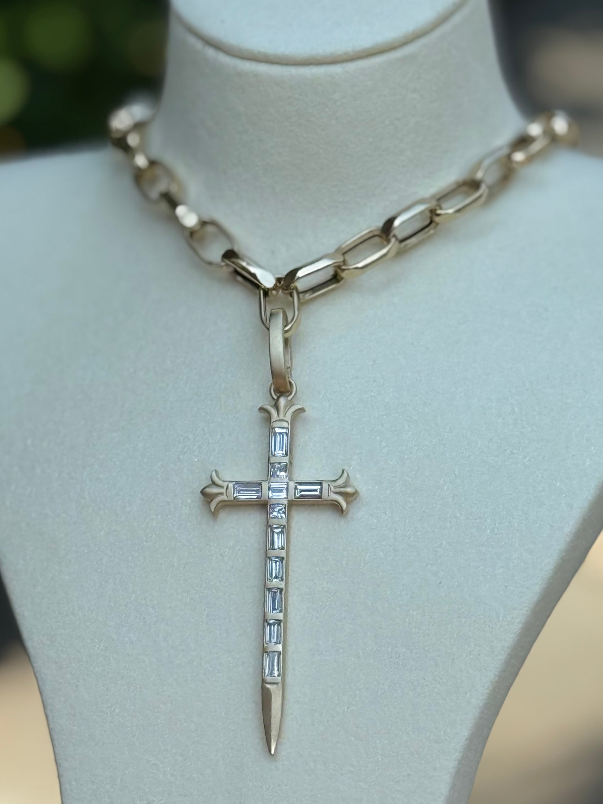 LIVING HOPE || Custom Designed Birdie Rose Cross Pendant