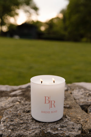 B|R Signature Candle | White Vessel 8.5 oz