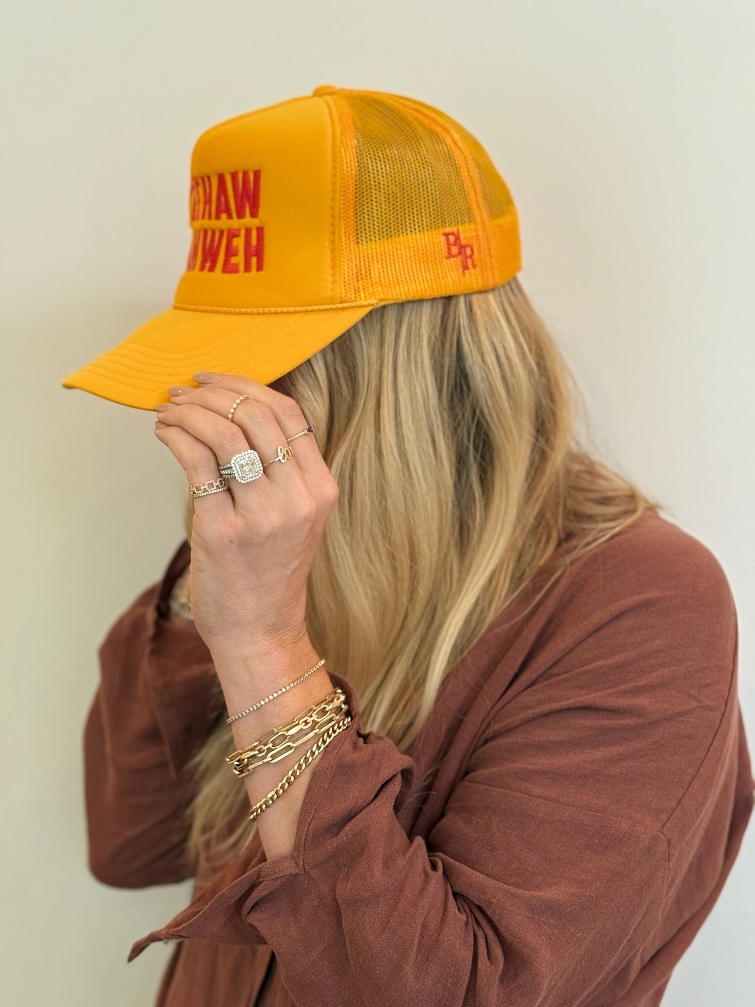 Yeehaw Yahweh Yellow Trucker Hat