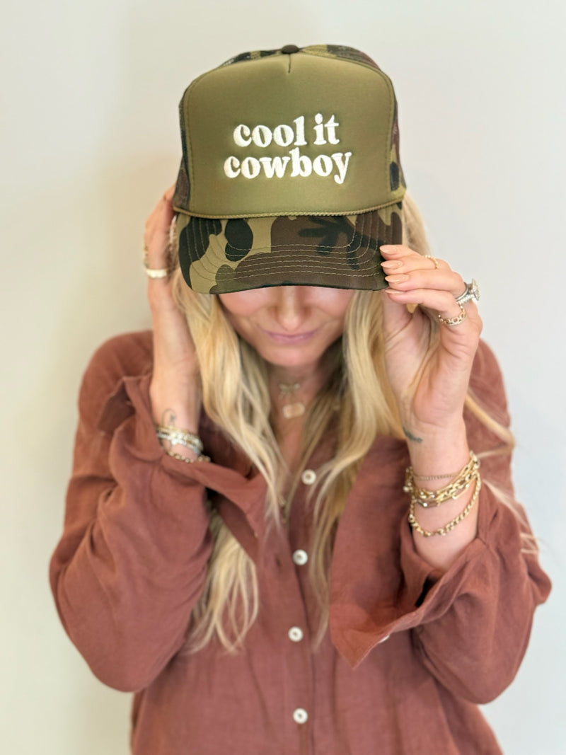 Cool It Cowboy Camo Trucker Hat