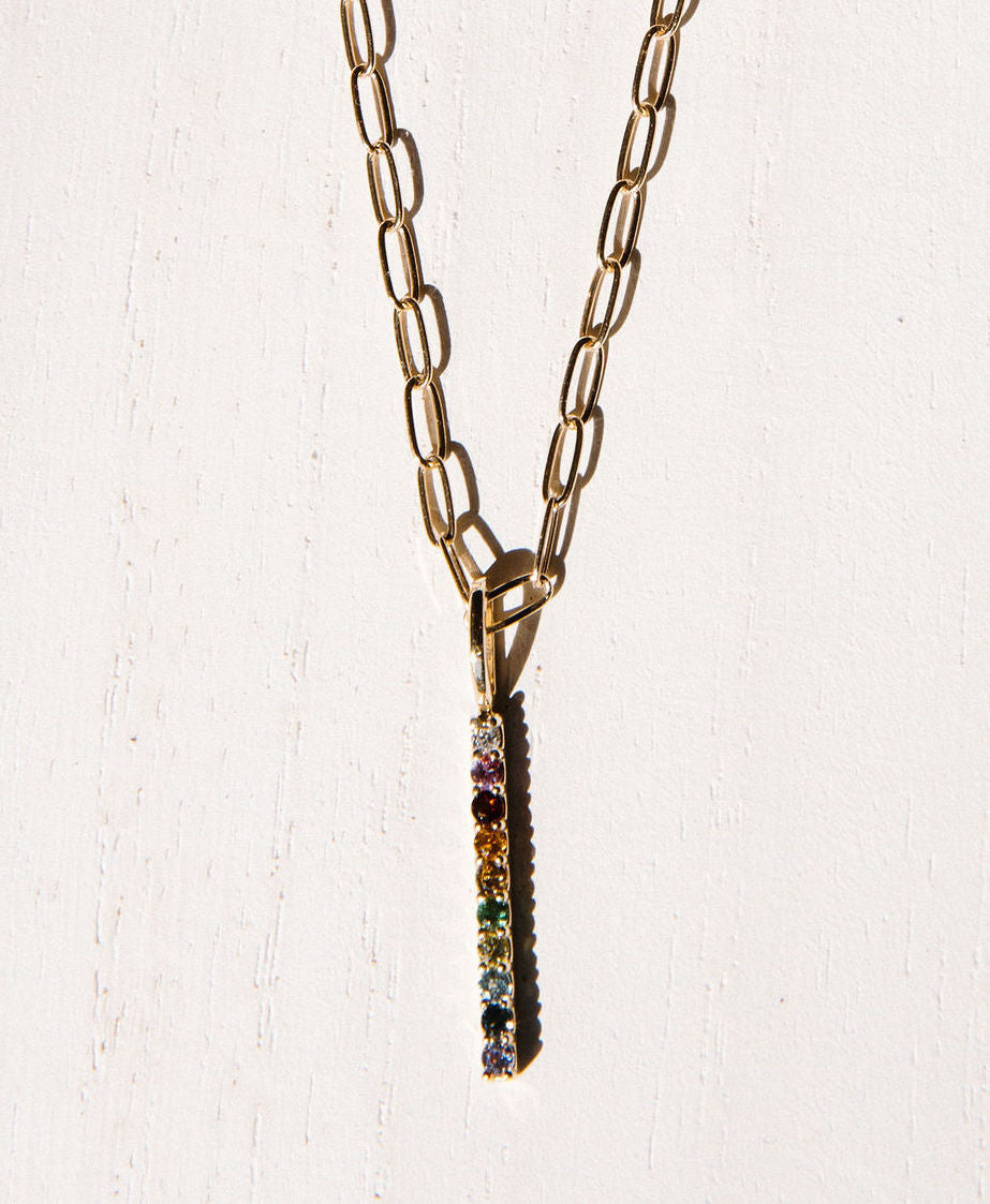 LIGHT AFTER LIGHT || Rainbow Bar Necklace