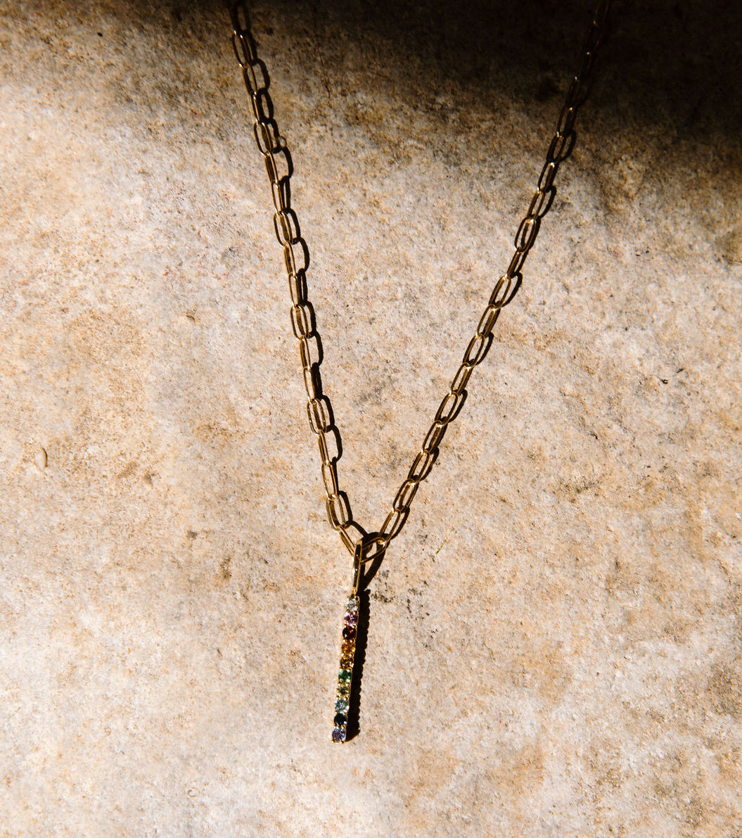 LIGHT AFTER LIGHT || Rainbow Bar Necklace