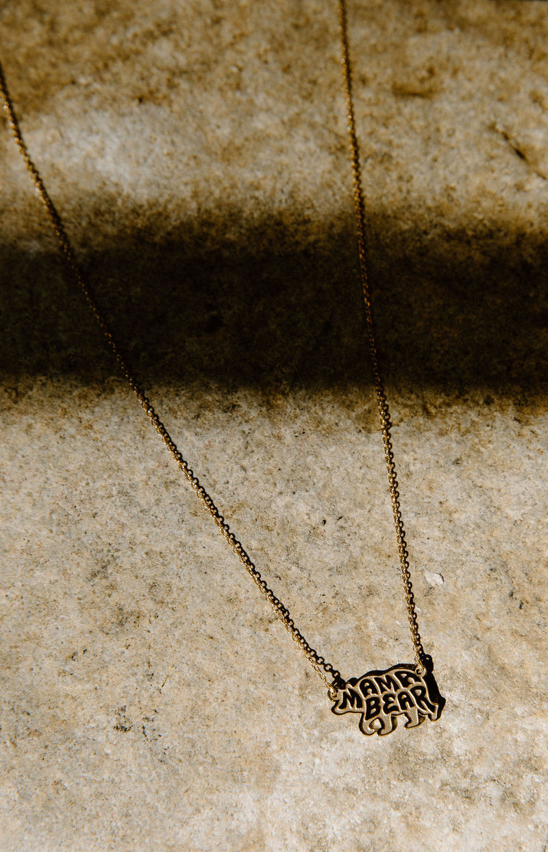 ROOTED IN LOVE || Mama Bear 14k Gold Necklace
