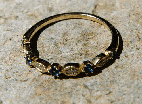 BRAVE LIGHT || Diamond + Blue Sapphire Ring