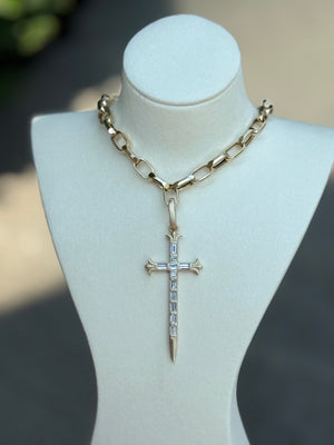 LIVING HOPE || Custom Designed Birdie Rose Cross Pendant