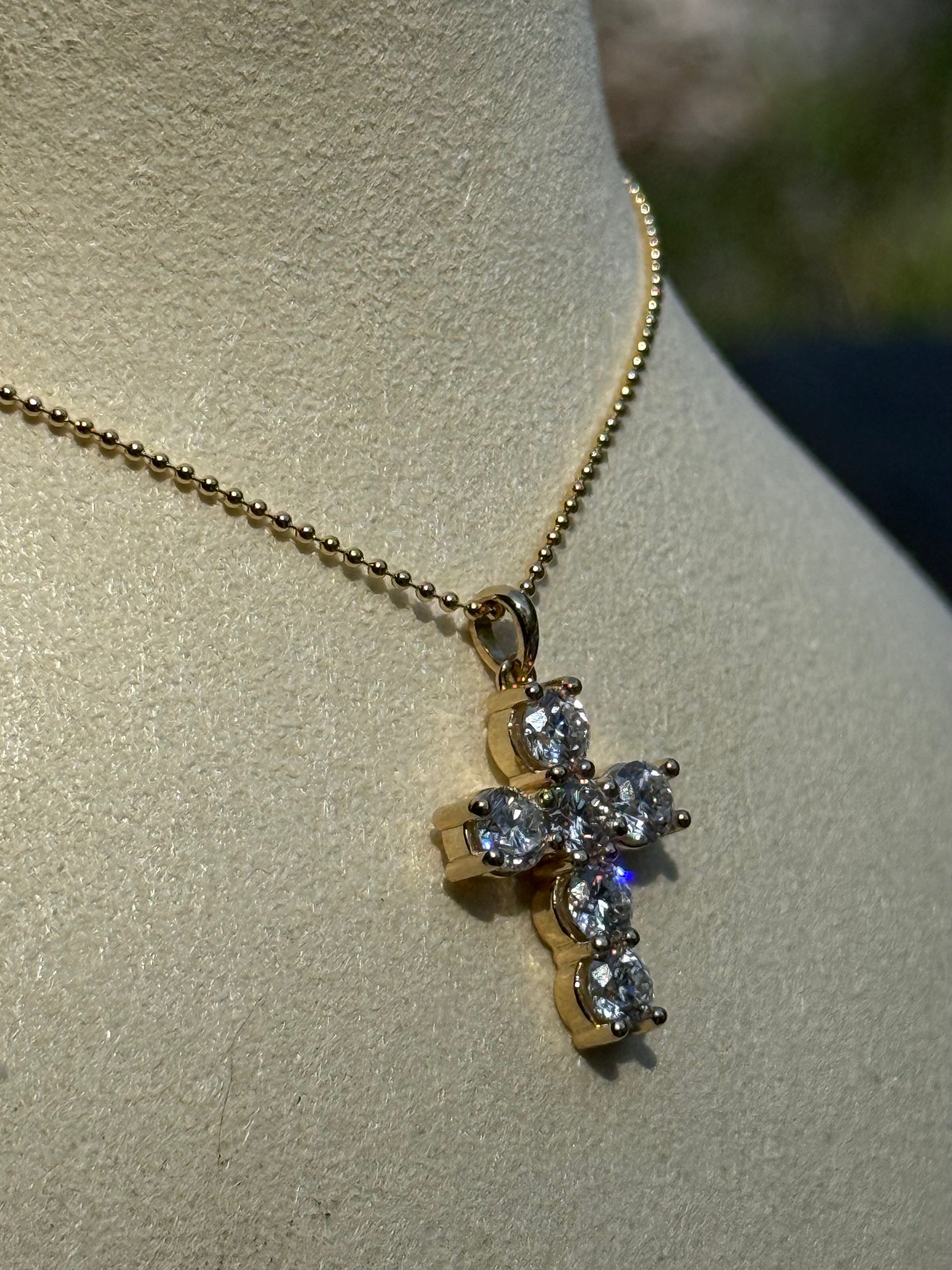 LARGE LUMINOUS CROSS || Diamond Cross Necklace