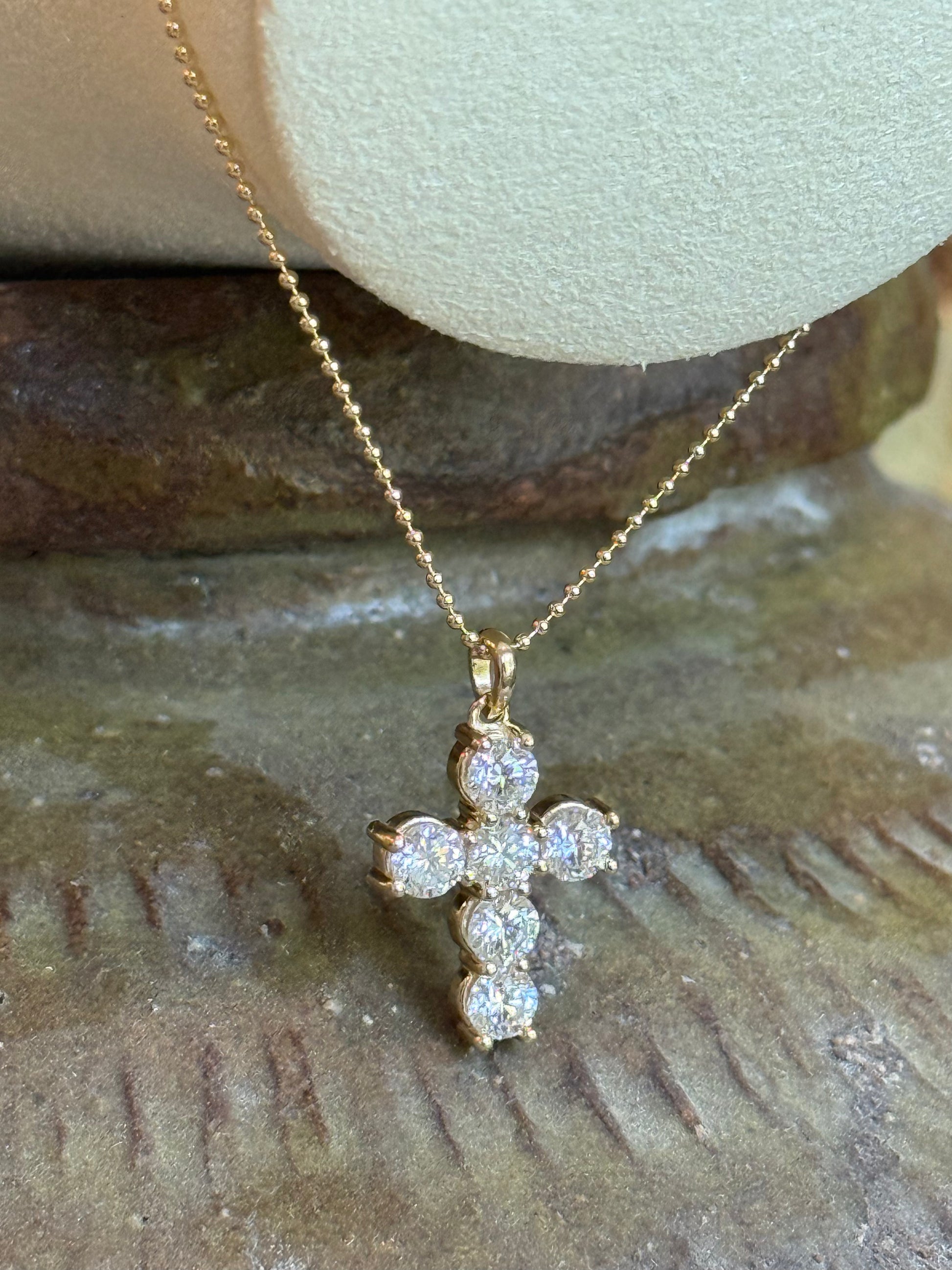 LARGE LUMINOUS CROSS || Diamond Cross Necklace