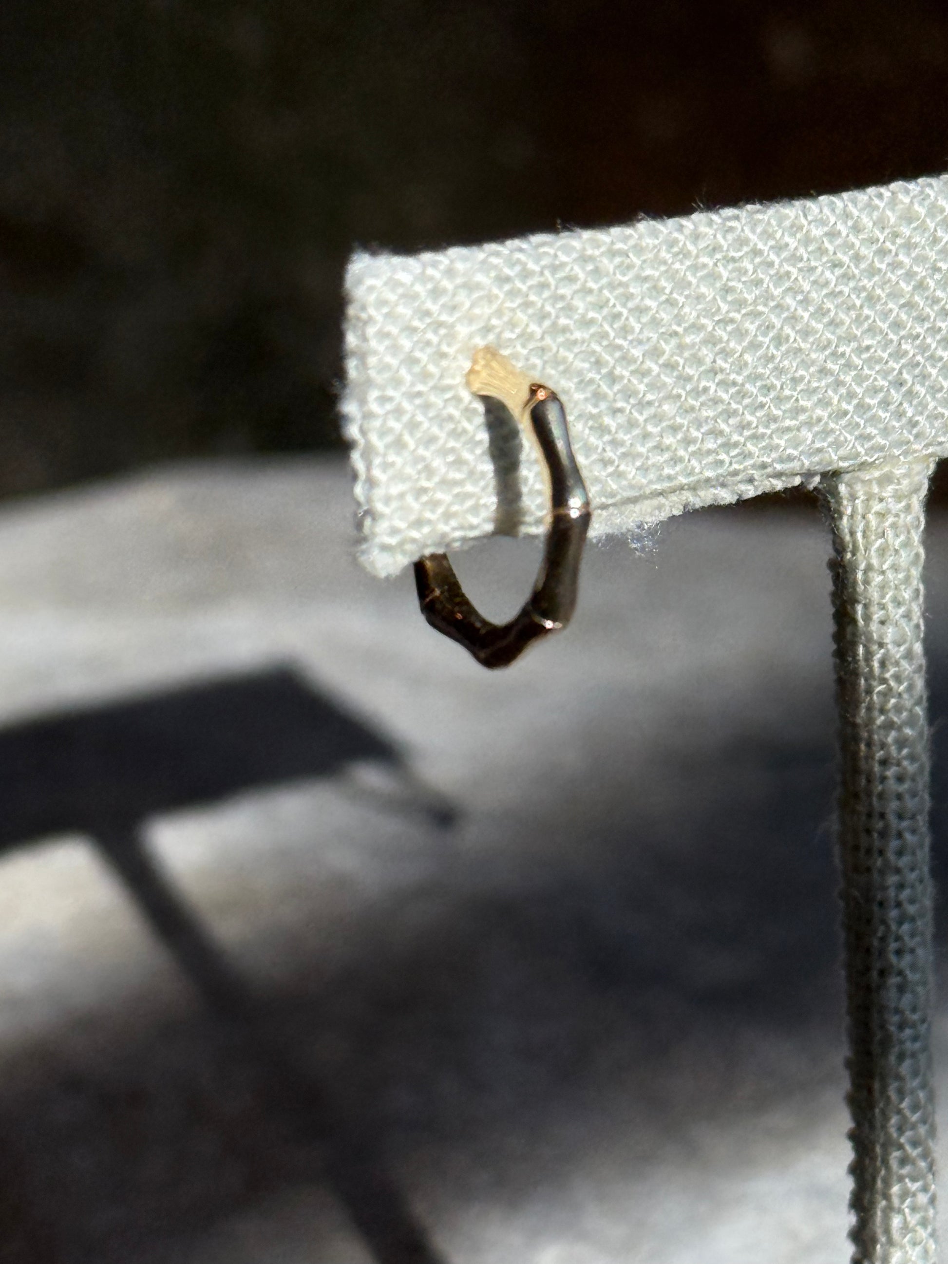 GOLDEN WHISPER || Small Bamboo Hoop Earrings