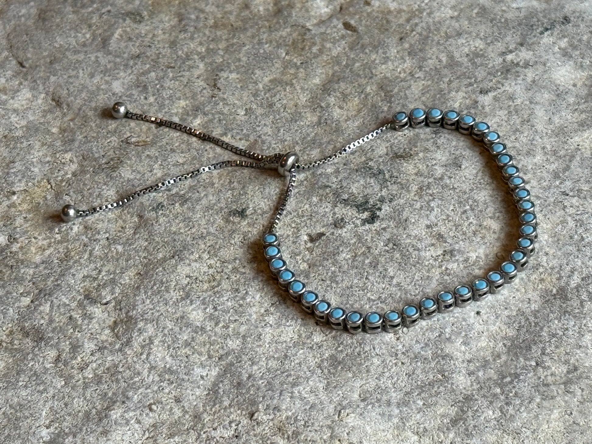 SHE GLOWS SOFTLY || Chalcedony 18K Sterling Silver Bolo Bracelet