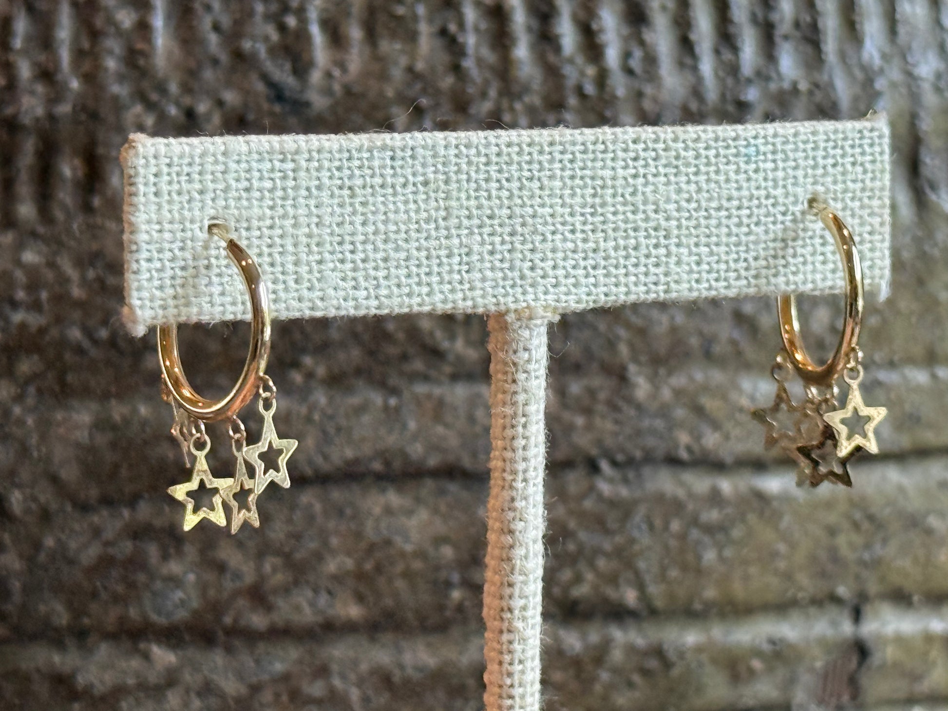 NOVA HOOPS || Star Dangle Hoop Earrings