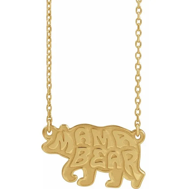 ROOTED IN LOVE || Mama Bear 14k Gold Necklace