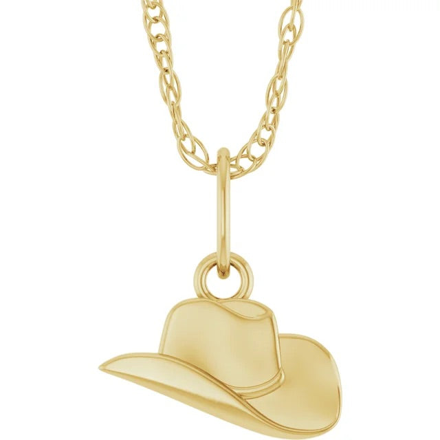 WILD + HOLY || Cowboy Hat 14K Gold Necklace
