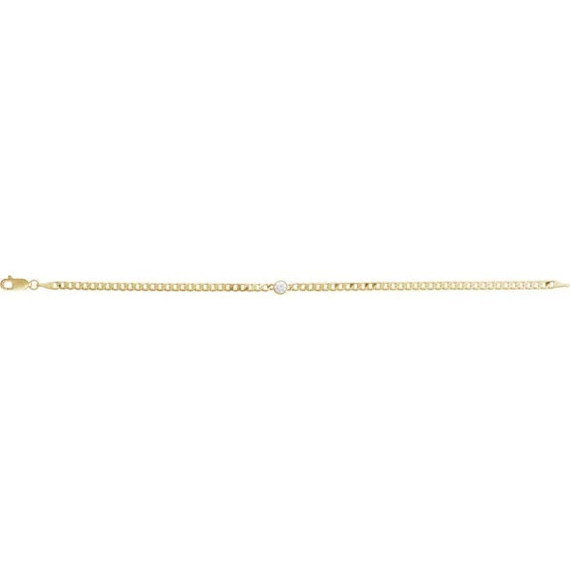 STAY GOLD || Curb Chain Diamond Bracelet